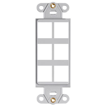 LEVITON Wallplates Ins Dec 6 Port Gy 41646-GY